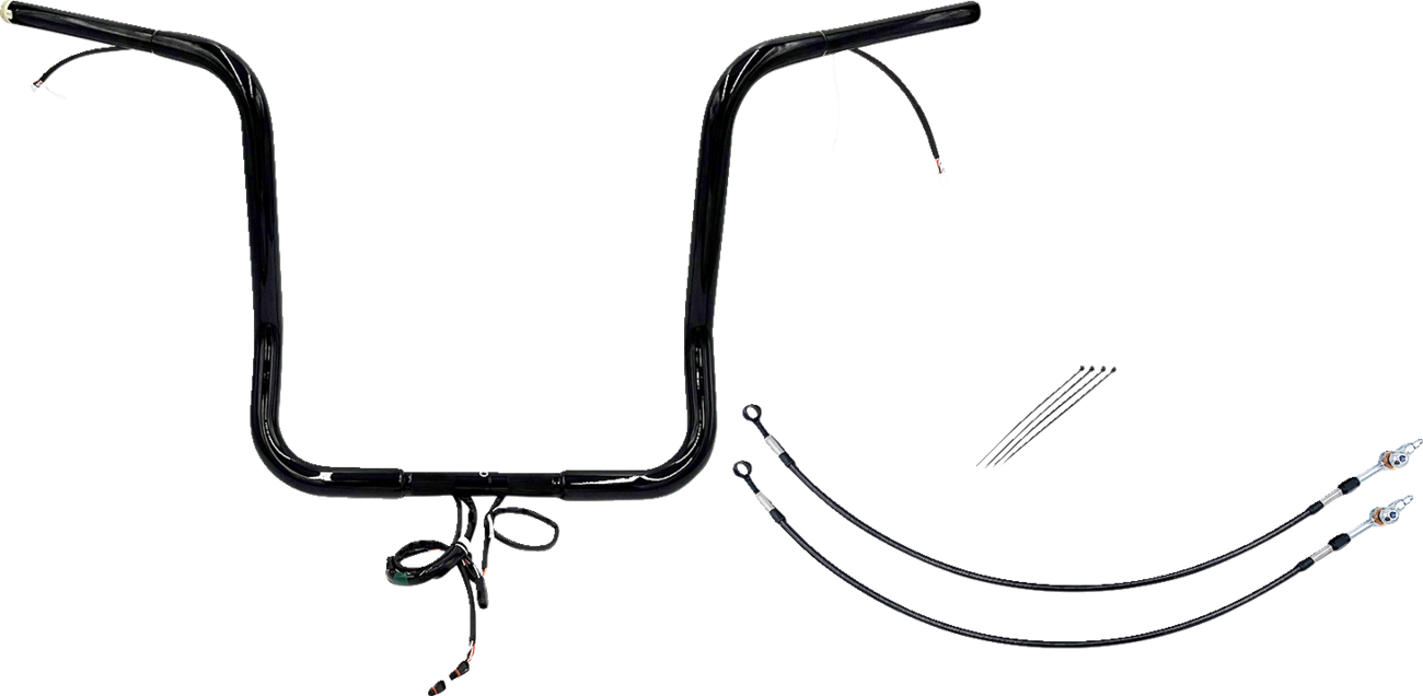 FAT BAGGERS INC. Handlebar Kit - Pointed Top - 16" - Black 902216-B