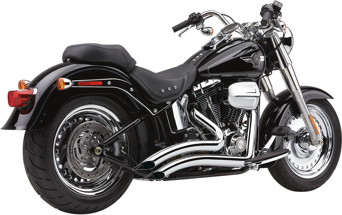 COBRA Speedster Swept Short Exhaust - Chrome - '12-'17 Softail 6225