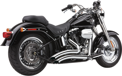 COBRA Speedster Swept Short Exhaust - Chrome - '12-'17 Softail 6225