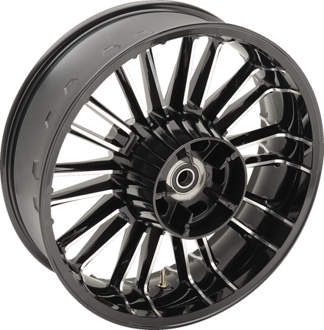 COASTAL MOTO Rear Wheel - Atlantic 3D - Single Disc/ABS - Black - 18"x5.50" - '09+ FL 3D-ATL185BC-ABS
