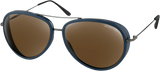 BOBSTER Ice Sunglasses - Matte Navy Gunmetal - Brown HD Silver Mirror BICE101HD