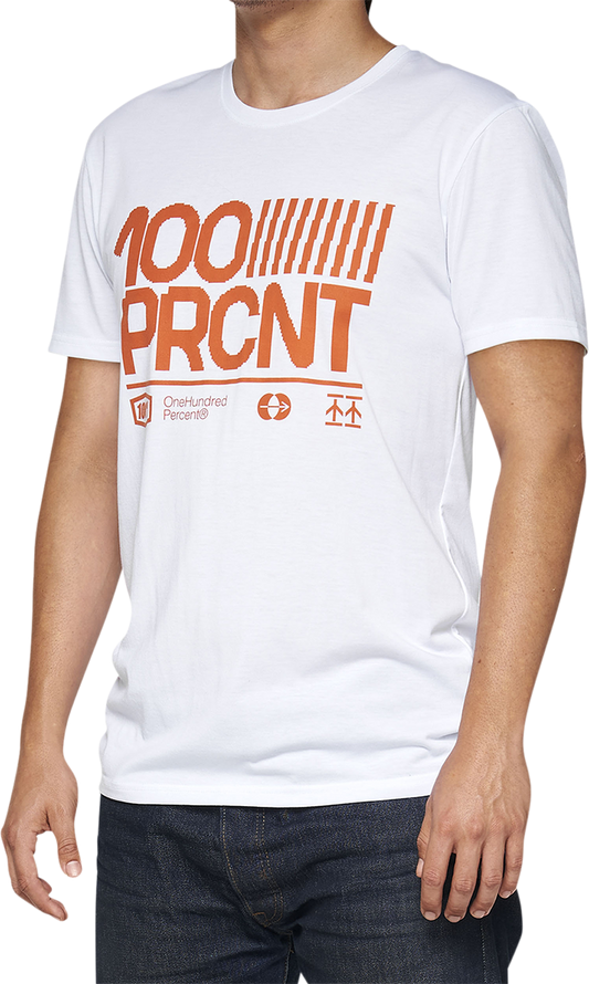 100% Tech Surman T-Shirt - White - Small 35031-000-10