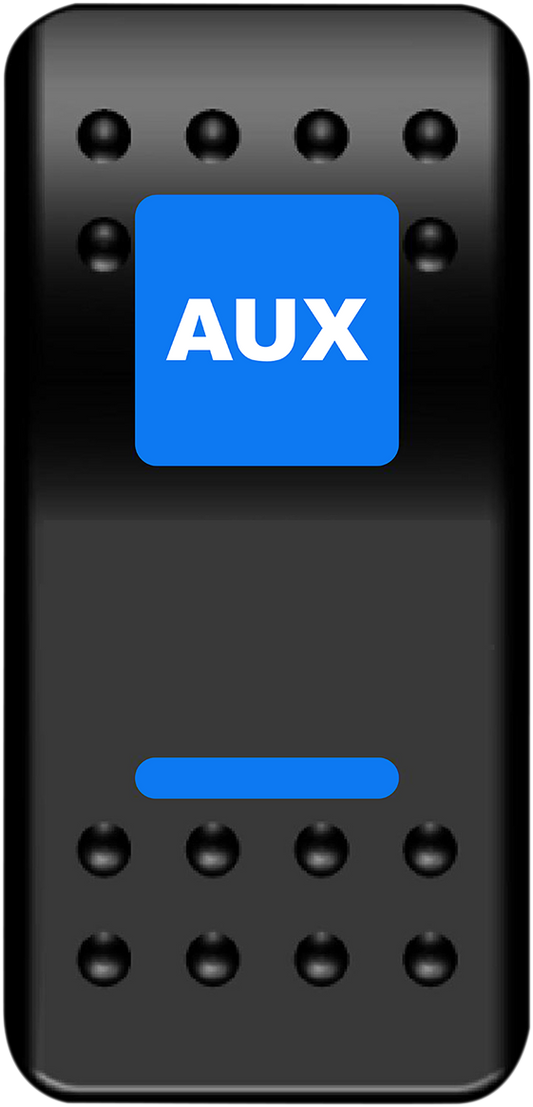 MOOSE UTILITY Rocker Switch - Auxilary Power - Blue AUX-PWR