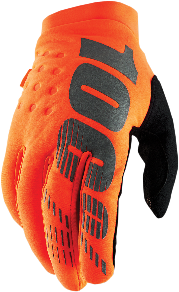 100% Youth Brisker Gloves - Orange/Black - Large 10004-00006