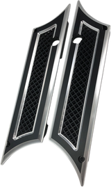EDDIE TROTTA DESIGNS Saddlebag Latch Covers - Diamond Cut B TC981B