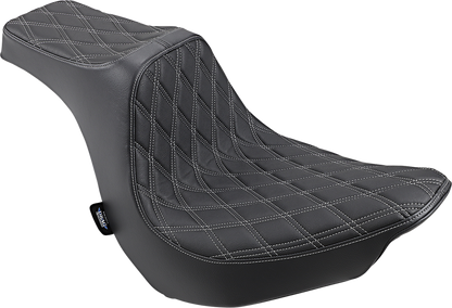 DRAG SPECIALTIES Asiento Predator III - Doble diamante - Costuras plateadas - FLFB/S '18 -'22 0802-1189