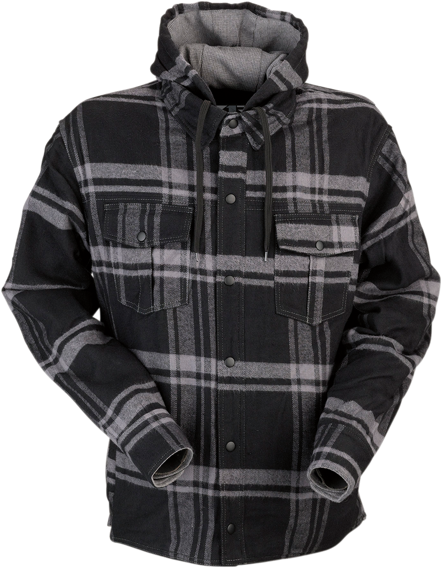 Z1R Timber Flannel Shirt - Black/Gray - 4XL 3040-2838