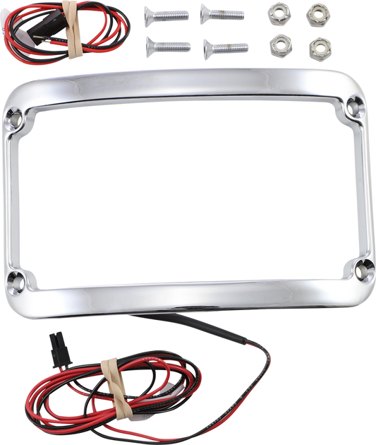 KLOCK WERKS License Plate Frame - Lighted - Chrome KWS-01-0089