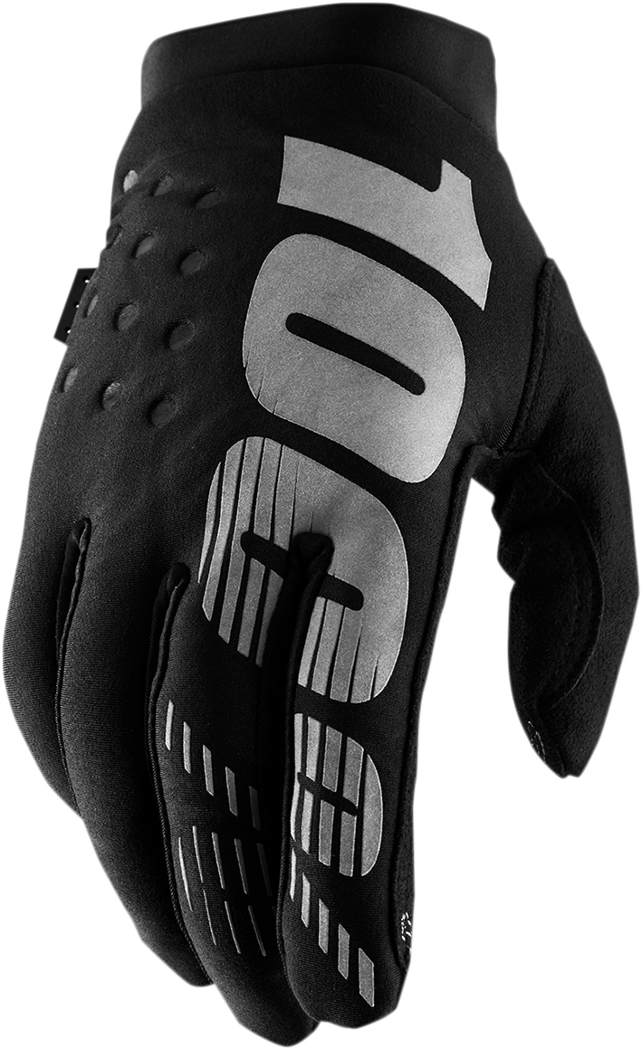 100% Youth Brisker Gloves - Black/Gray - Small 10004-00000