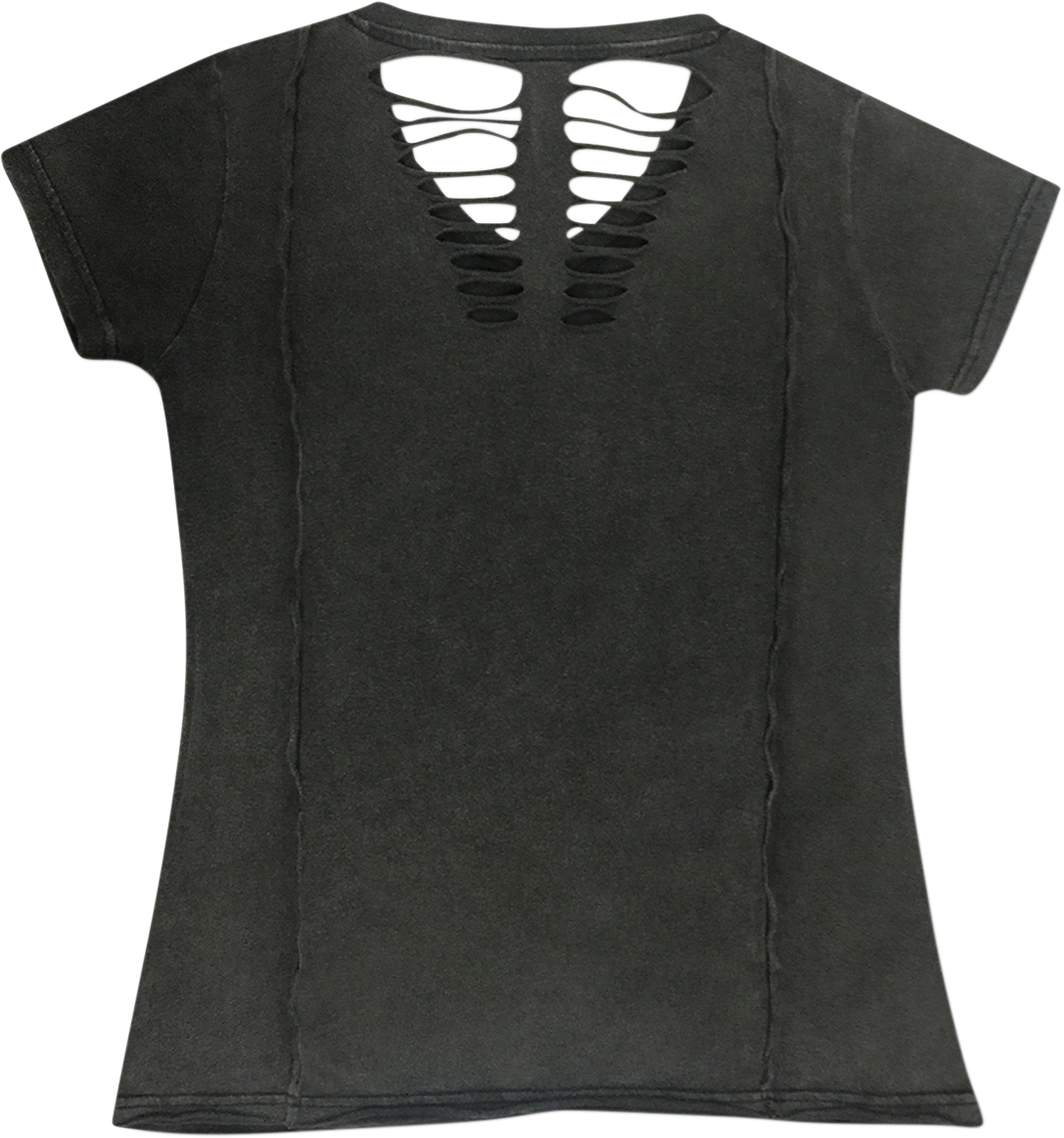 LETHAL THREAT Women's Dagger Skull T-Shirt - Gray - XL LA20707XL