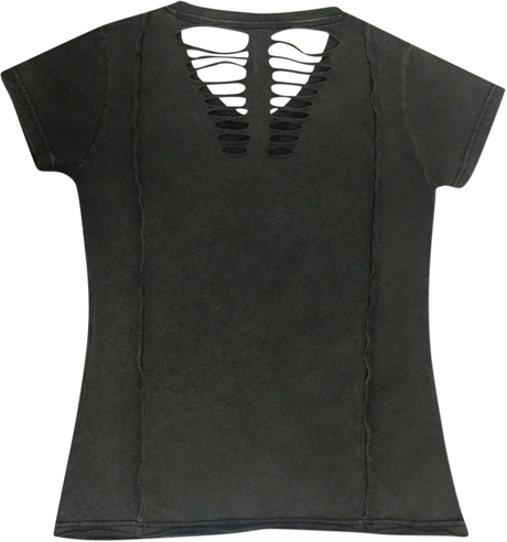 LETHAL THREAT Women's Dagger Skull T-Shirt - Gray - XL LA20707XL