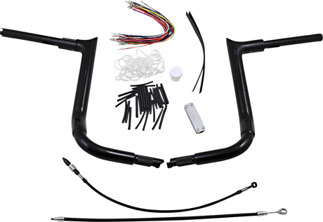 FAT BAGGERS INC. Handlebar Kit - Pointed Top - 14" - Black 809114-B