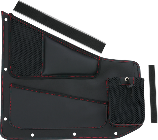 SHOW CHROME Kaliber Organizer - Driver - Black with Red Stitching H44-7DRED