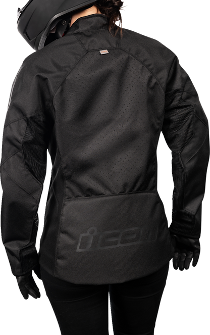 ICON Women's Hooligan™ CE Jacket - Black - Large 2822-1479