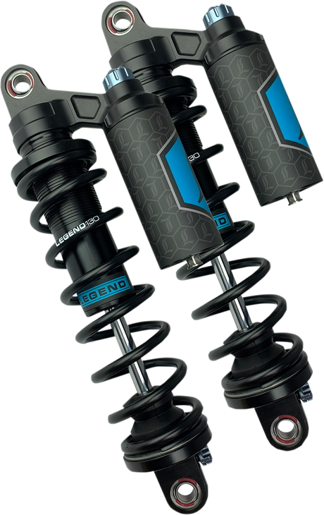 LEGEND SUSPENSION REVO ARC Piggyback Shocks - Heavy Duty - Black - 13" - '99-'17 Dyna 1310-1891