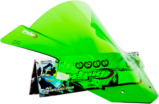 PUIG HI-TECH PARTS Race Windscreen - Green - ZX10R 5603V