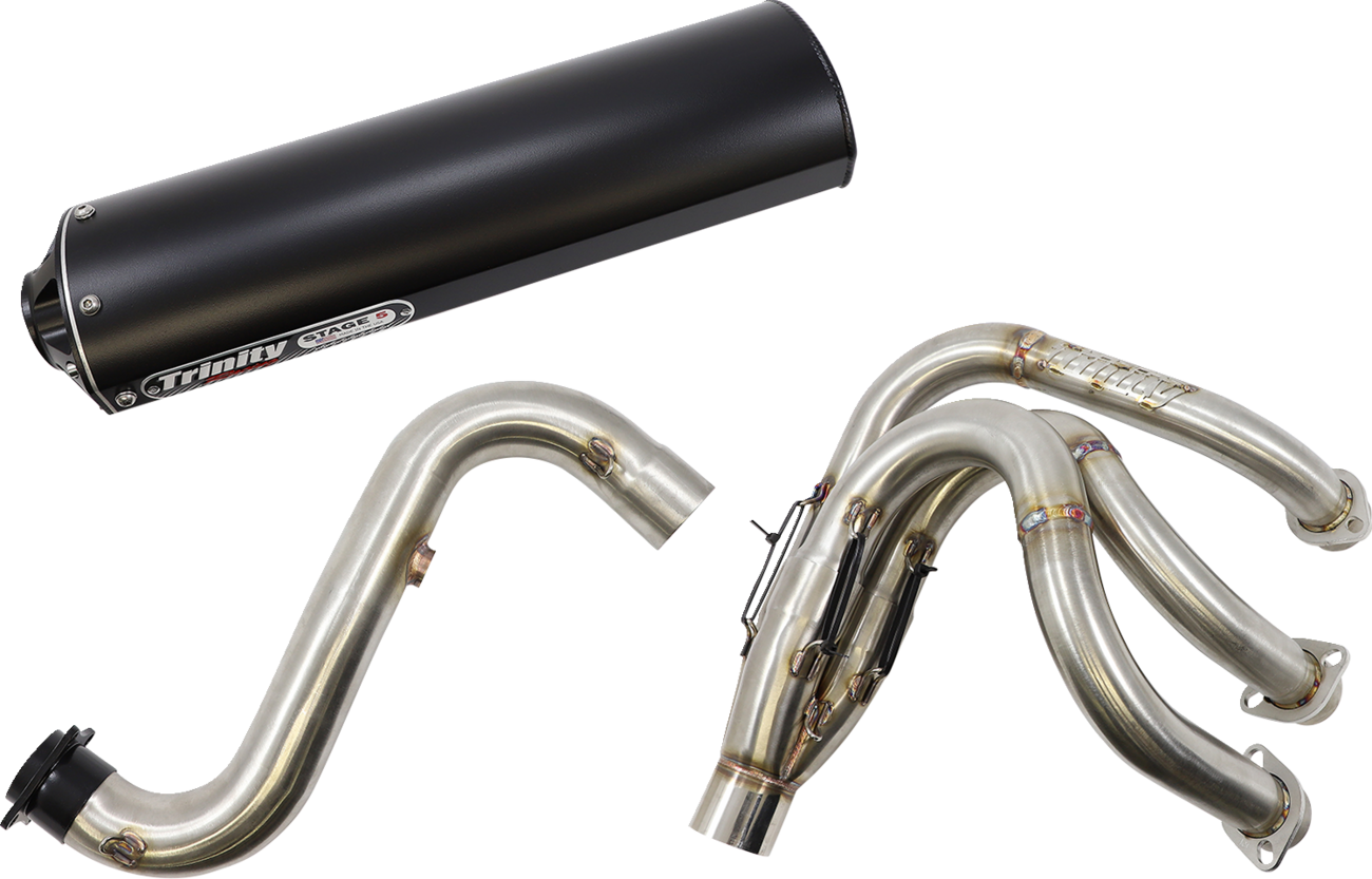 TRINITY RACING Stage 5 Exhaust System - Cerakote Black TR-4155F-C2