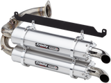 TRINITY RACING Stage 5 Slip-On Dual Muffler - Brushed Aluminum Talon 1000 2019-2022   TR-4169S