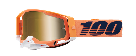 100% Racecraft 2 Goggles - Coral - True Gold Mirror 50010-00018