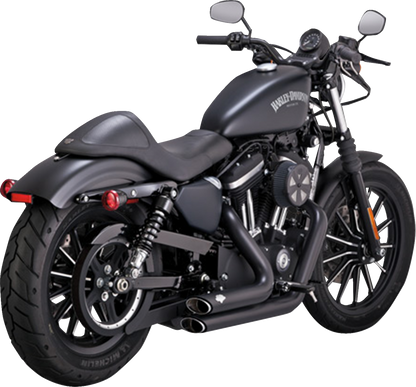 VANCE & HINES Shortshots Staggered Exhaust System - Black Iron 883 /1200 47329