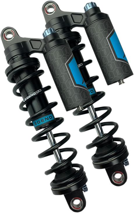 LEGEND SUSPENSION REVO ARC Piggyback Shocks - Standard - Black - 14" - '99-'17 Dyna 1310-1892