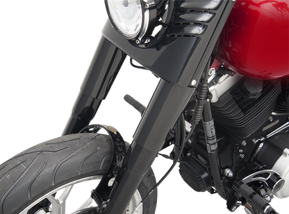 DRAG SPECIALTIES Fork Slider Covers - Gloss Black - Smooth - Stock Length - Replacement OEM Number 45964-86 74537B