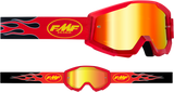 FMF PowerCore Goggles - Flame - Red - Red Mirror F-50051-00008 2601-3009