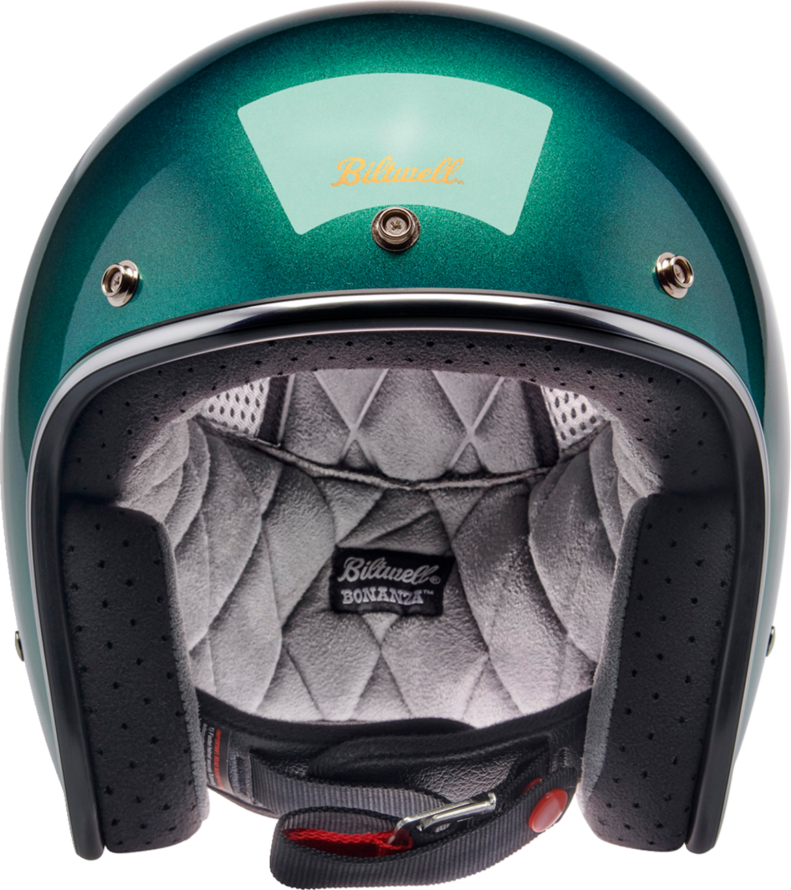 BILTWELL Bonanza Helmet - Metallic Catalina Green - Large 1001-358-204