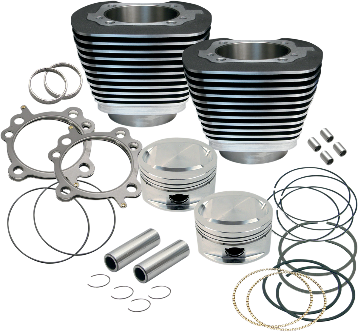 S&S CYCLE Cylinder Kit 95" Big Bore Cylinder Kit - Twin Cam - Black 910-0204