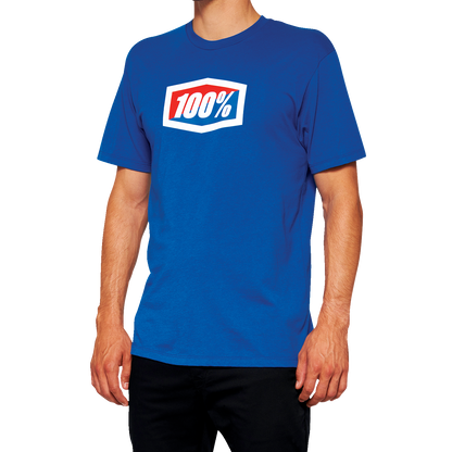 100% Official T-Shirt - Royal Blue - Large 20000-00017