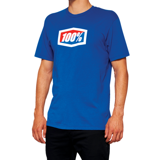 100% Official T-Shirt - Royal Blue - Large 20000-00017