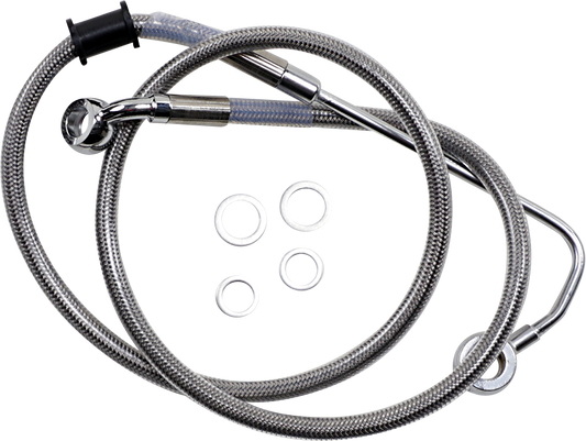 DRAG SPECIALTIES Brake Line - +4" - Stainless Steel - '15-'17 Softail 618300-4