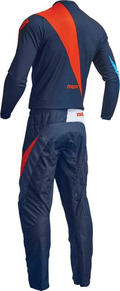 THOR Youth Sector Edge Jersey - Navy/Orange - Large 2912-2243