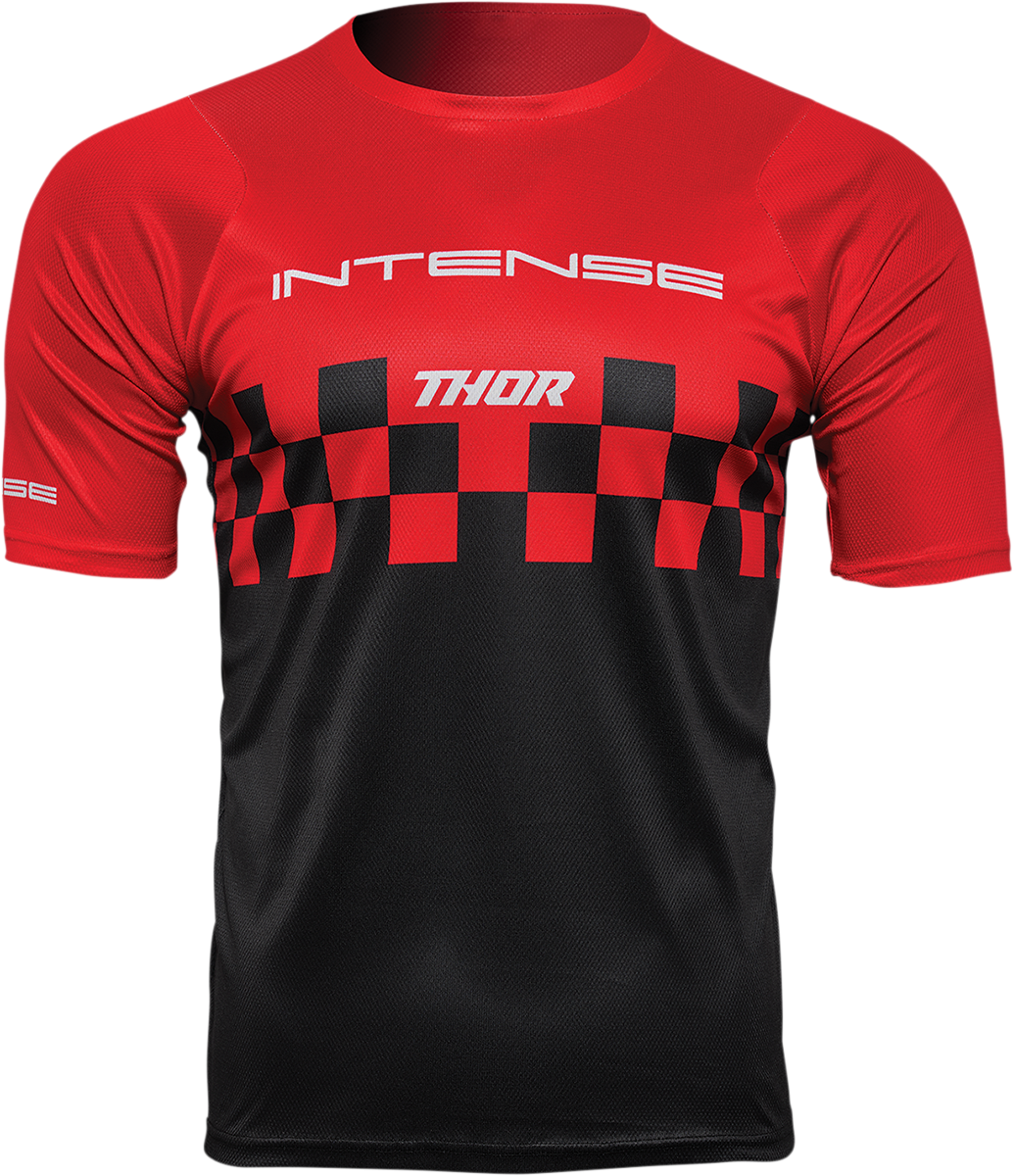 THOR Intense Chex Jersey - Red/Black - XS 5120-0138