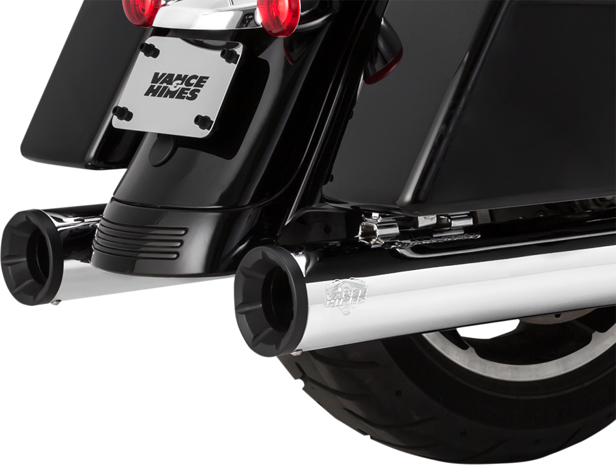 VANCE & HINES 4" Eliminator Mufflers - Chrome/Black 16708