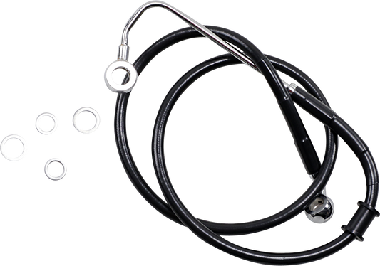 DRAG SPECIALTIES Brake Line - +6" - Black - '15-'17 Softail 618300-6BLK