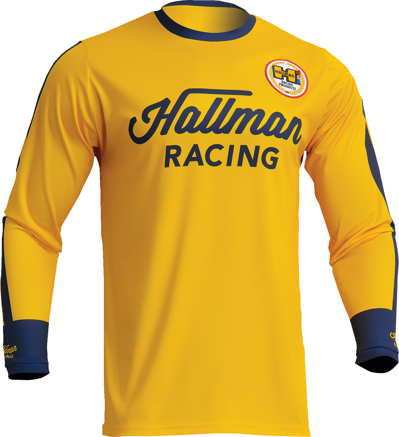 THOR Differ Roosted Jersey - Lemon/Navy - Large 2910-7123