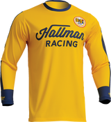 THOR Differ Roosted Jersey - Lemon/Navy - Large 2910-7123