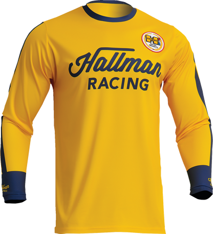 THOR Differ Roosted Jersey - Lemon/Navy - Large 2910-7123