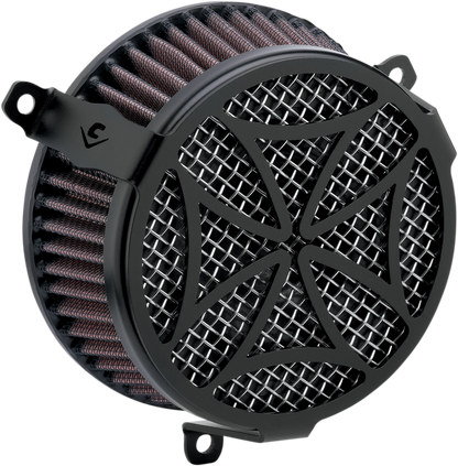 COBRA Air Filter - Cross - Black 606-0100-02B-SB