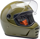 BILTWELL Lane Splitter Helmet - Gloss Olive Green - Large 1004-154-504