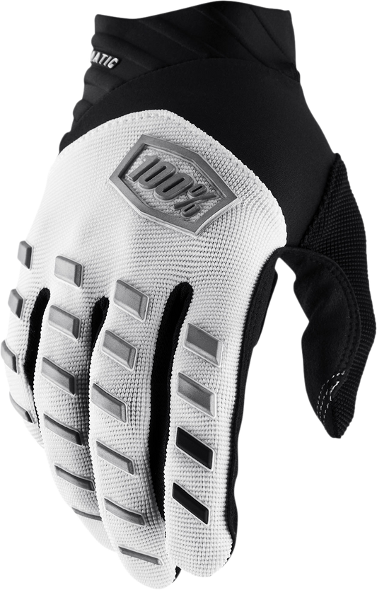 100% Airmatic Gloves - White - Large 10000-00032