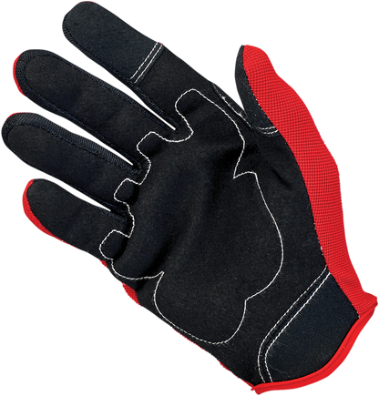 BILTWELL Moto Gloves - Red/Black/White - Large 1501-0804-004