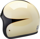 BILTWELL Bonanza Helmet - Gloss Vintage White/Black Scallop - XL 1001-559-205