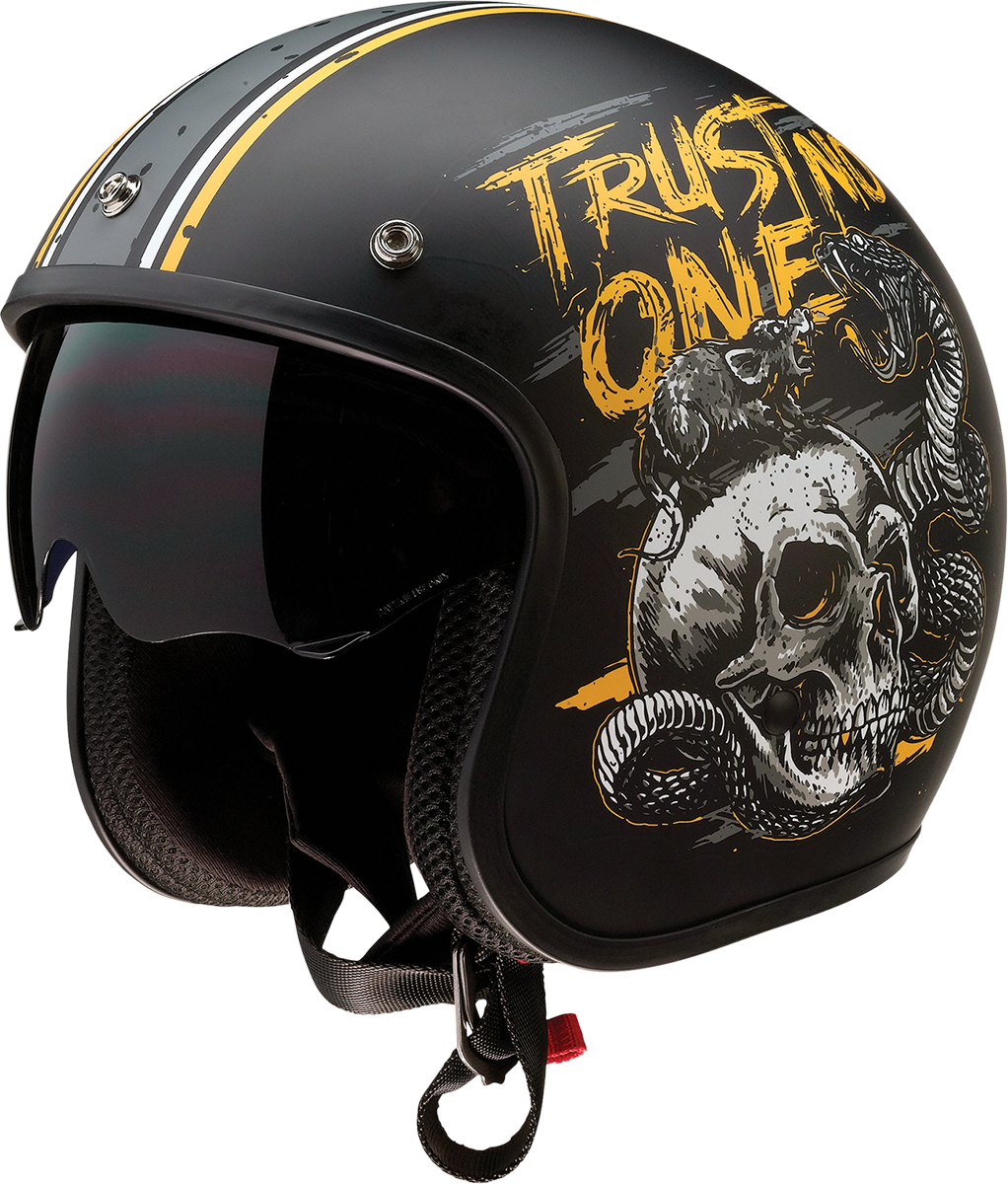 Z1R Saturn Helmet - Trust No One - Black/Yellow - XL 0104-2856