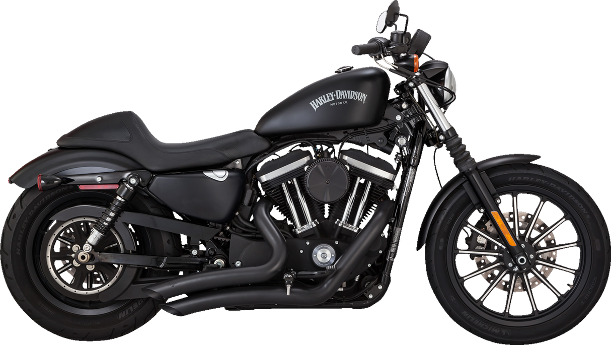 VANCE & HINES Big Radius Exhaust System - Black Iron  1200 /883 SuperLow /Forty-Eight   46367