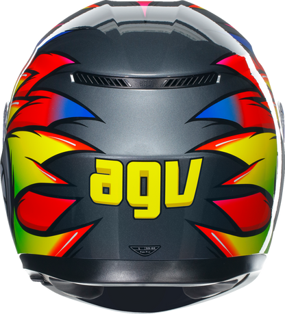 AGV K3 Helmet - Birdy 2.0 - Gray/Yellow/Red - Medium 2118381004012M