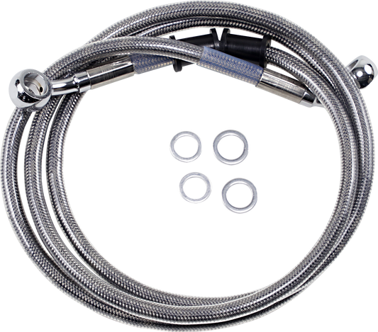 DRAG SPECIALTIES Brake Line - +8" - Stainless Steel - FXDB 660324-8