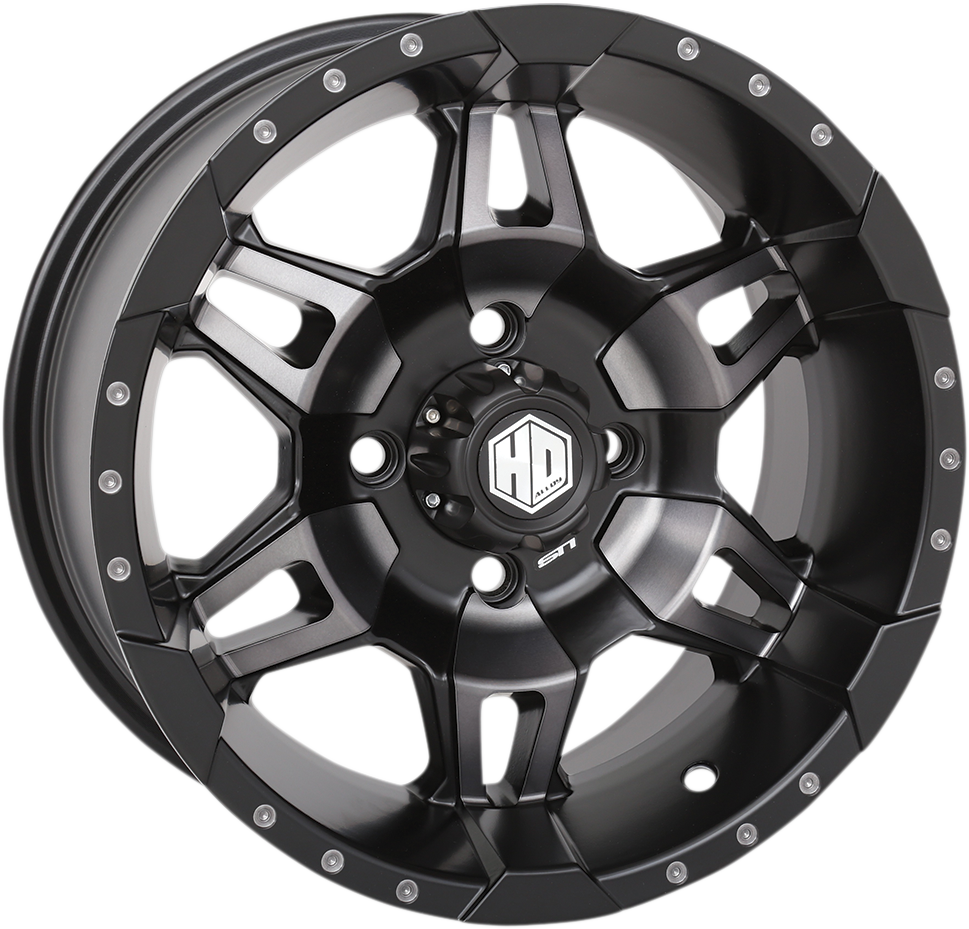 STI TIRE & WHEEL HD7 Wheel - Front/Rear - Black - 14x7 - 4/110 - 5+2 (+10 mm) 14HD710