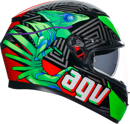 AGV K3 Helmet - Kamaleon - Black/Red/Green - XL 2118381004013XL